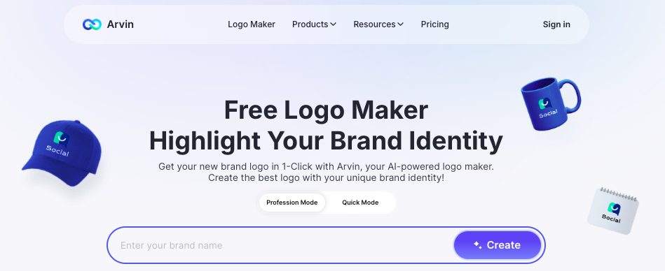 Arvin AI Logo Maker